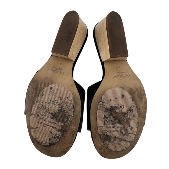 Botkier Carlie Black Suede Block Heel Sandals Size 8.5 Women’s - Picture 8 of 8